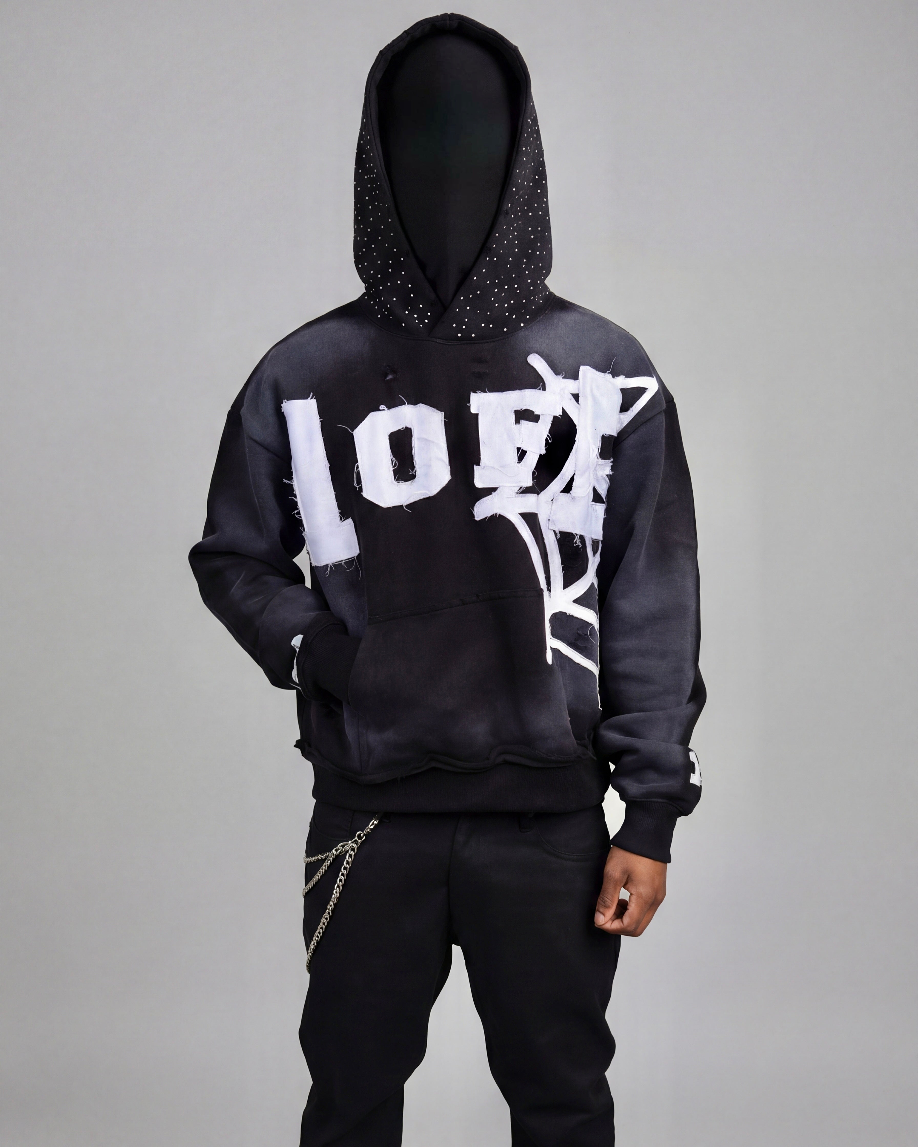 1of1 Rhinestone hoodie