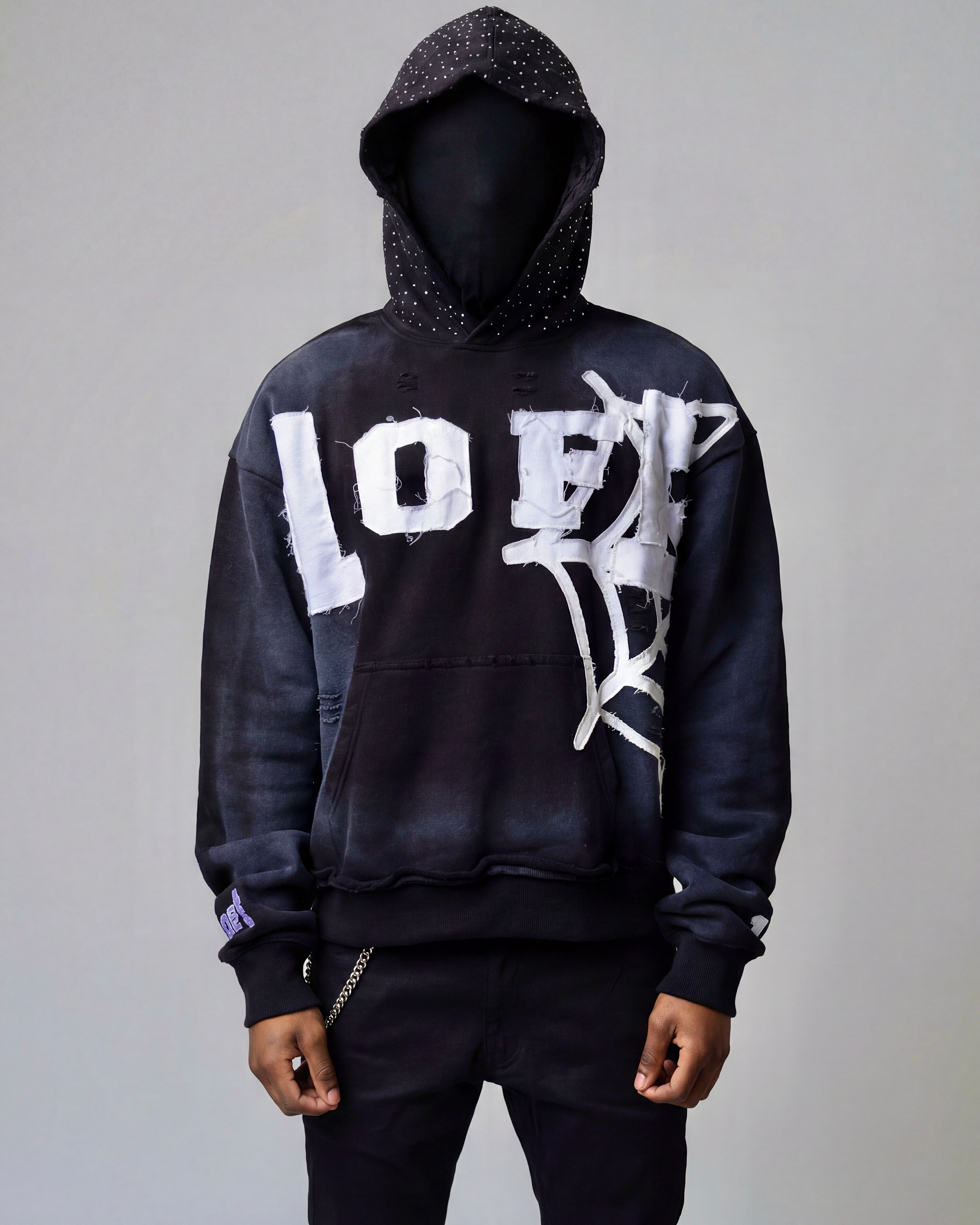 1of1 Rhinestone hoodie